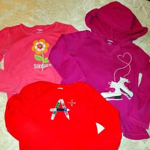3 Gymboree Applique Long Sleeve Shirts